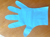Guantes desechables de TPE azul